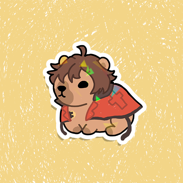 Capybara Ky Holographic Vinyl Sticker 3"