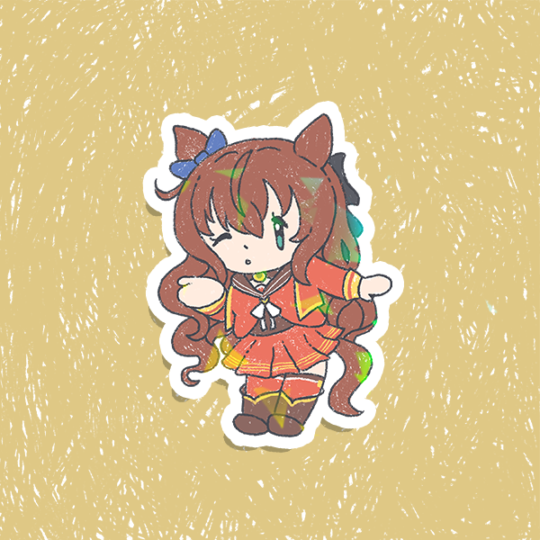 Umamusume Pretty Derby Holographic Vinyl Stickers 3"