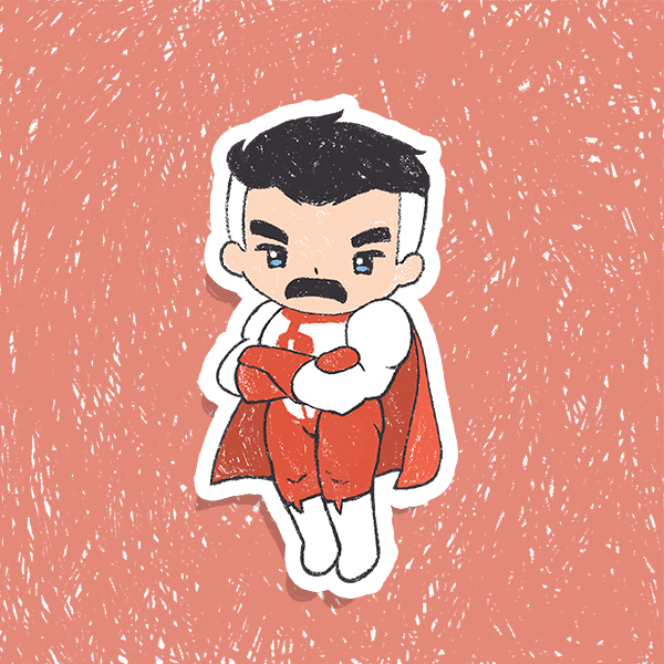 Invincible + Tiervincible Holographic Vinyl Sticker 3"