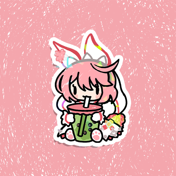 Boba Elphelt Holographic Vinyl Sticker 3"