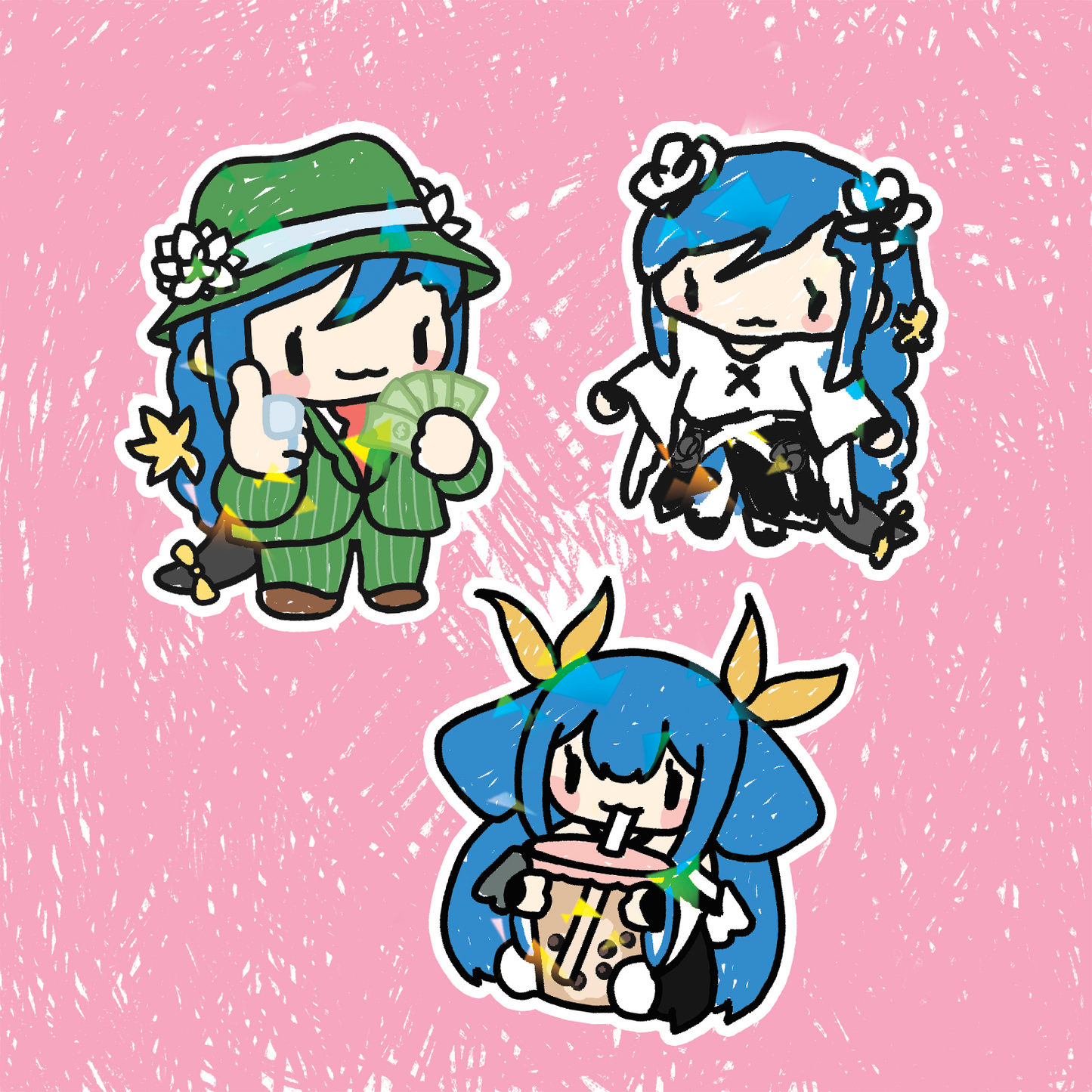 Dizi Holographic Vinyl Sticker 3"