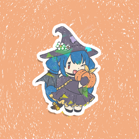 Witch Dizzy Holographic Vinyl Sticker 3"