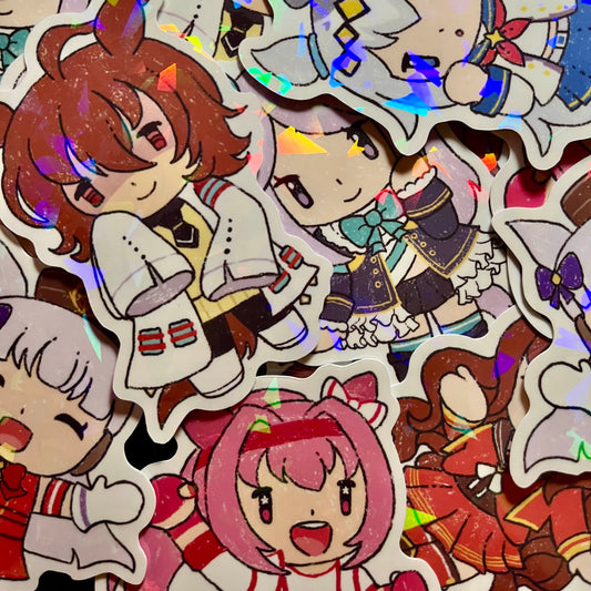Umamusume Pretty Derby Holographic Vinyl Stickers 3"