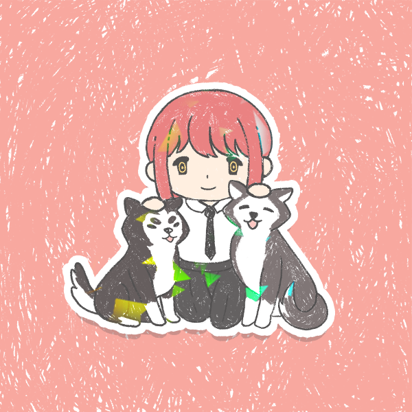 Chainsaw Man Holographic Vinyl Sticker 3"