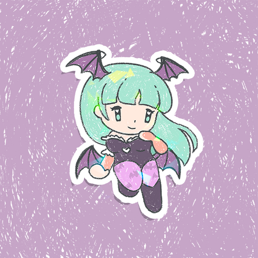 Morrigan Holographic Vinyl Sticker 3"