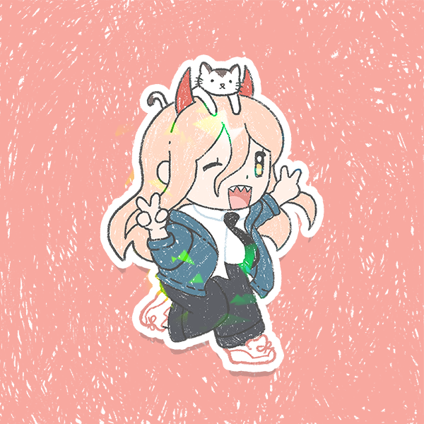 Chainsaw Man Holographic Vinyl Sticker 3"