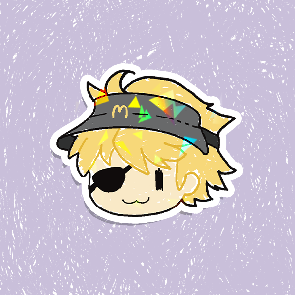 McDonalds Sin Kiske Holographic Vinyl Sticker 3"