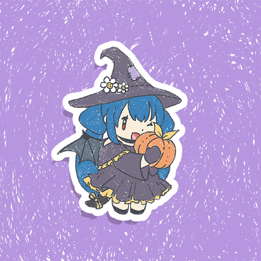 Witch Dizzy Holographic Vinyl Sticker 3"